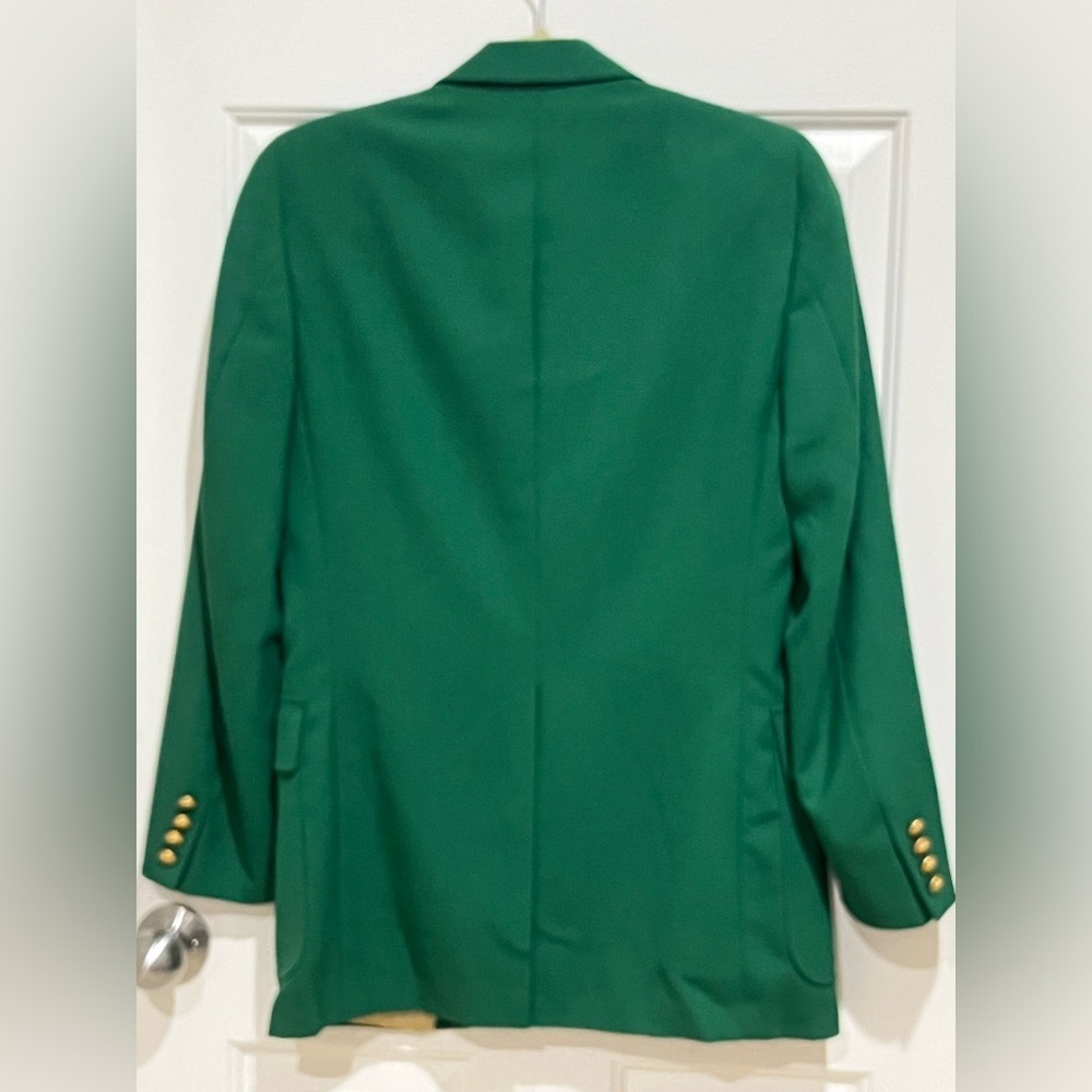 Chaps BY RALPH LAUREN VINTAGE,MASTERS EQUESTRIAN GOLD BUTTON JACKET GREEN SZ 36R - Picture 4 of 13